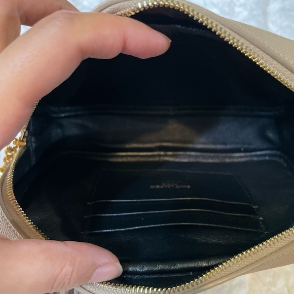 Saint Laurent Beige Quilted Mini Lou Crossbody Bag 🧡 - Picture 10 of 15